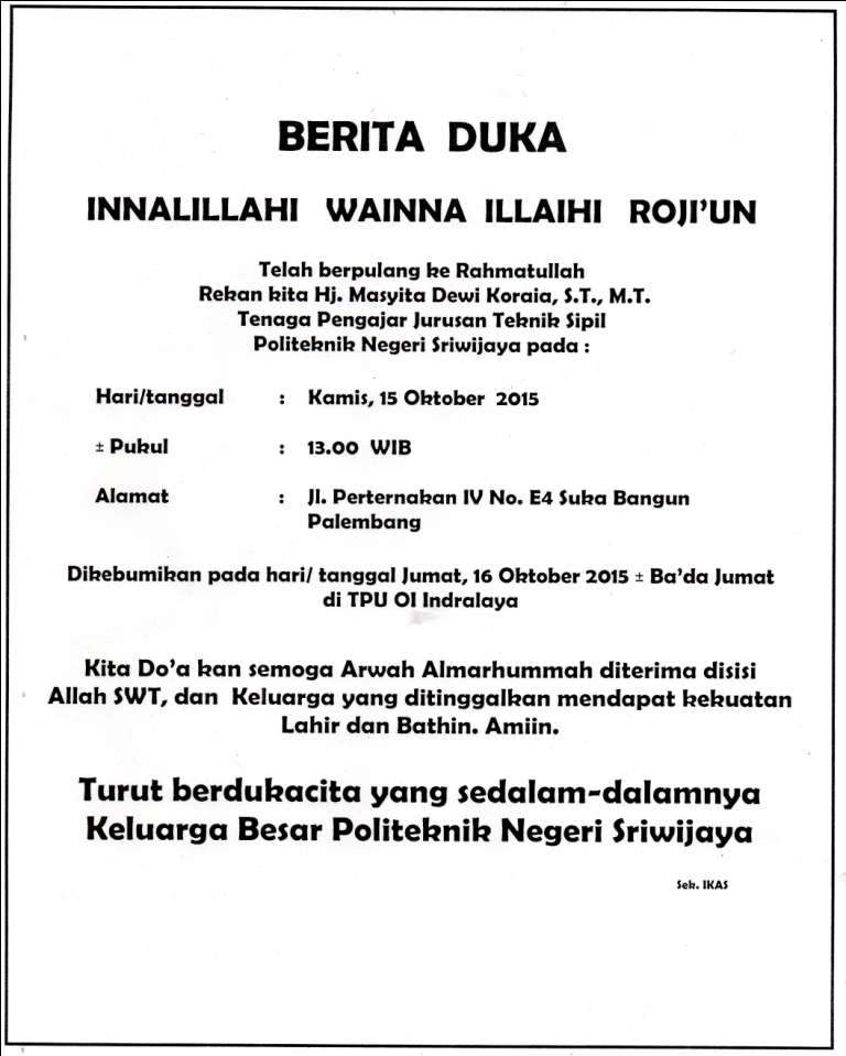 Berita Dukapolsri Politeknik Negeri Sriwijaya Polsri Politeknik Negeri Sriwijaya