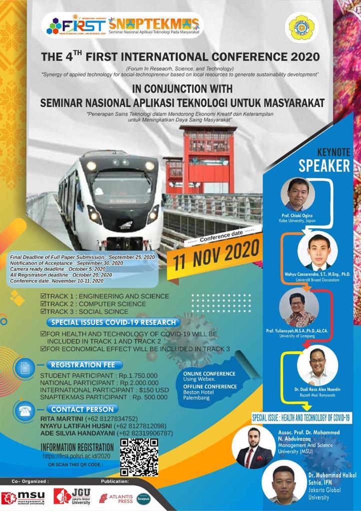 The 4th First 2020 International Conference Polsri Politeknik Negeri Sriwijaya